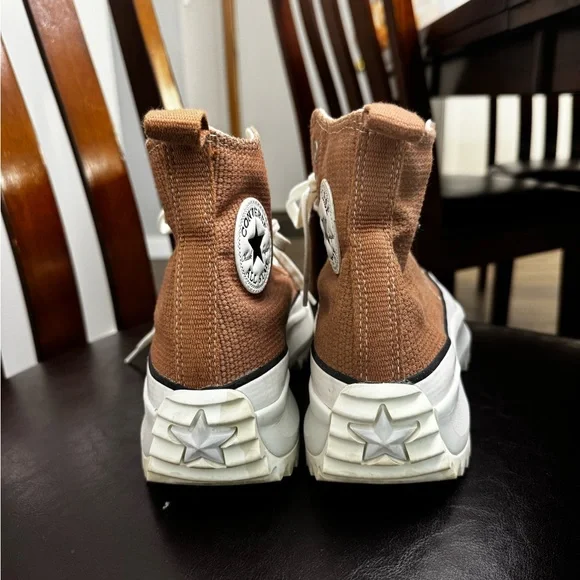 Converse Brown and White Run Star Hike Shoes - Picture 5 of 6